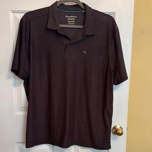 Tommy Bahama Black Polo Shirt Casual Comfort
